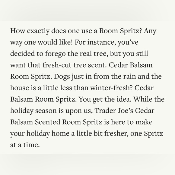 $9❤️‍🔥 LAST 1! Trader Joe’s Cedar Balsam Room Spritz NEW Christmas - Picture 3 of 3